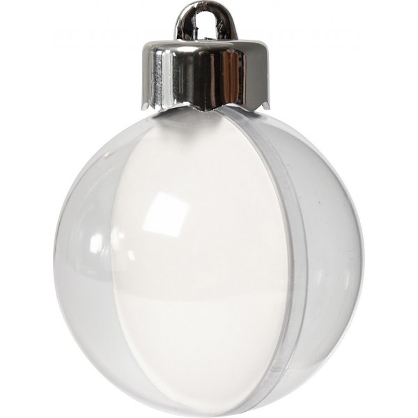 Dekokugel - transparent - 5 cm - 10 Stk