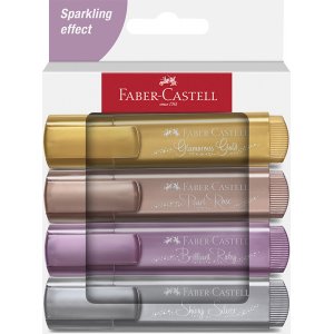 Textmarker-Set - Faber-Castell - TL 46 - Metallic 4 Stifte Textmarker-Set - Faber-Castell - TL 46 - Metallic 4 Stifte