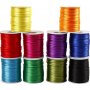 Satinschnur - krftige Farben - 10 x 50 m