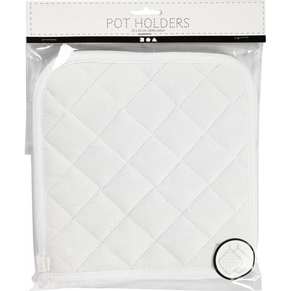 Topflappen - wei - 1 Paar