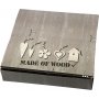 Holzdekorationen 5 verschiedene Designs - 100 Stck