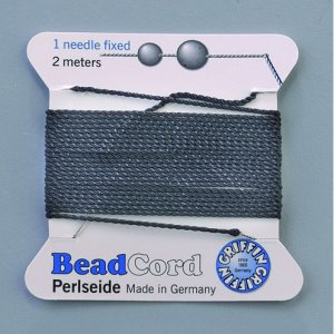 Perlenfaden 1 Nadel fest - schwarz 2 m Perlenfaden 1 Nadel fest - schwarz 2 m