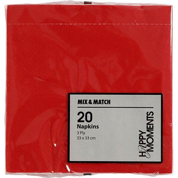 Servietten - rot - 20 Stk