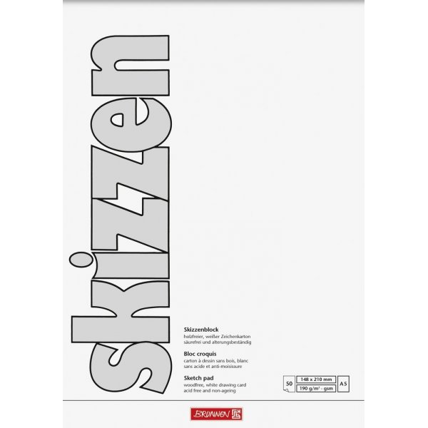 Skizzenblock - A5 190g (50 Seiten)