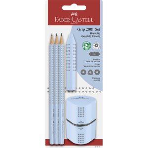 Stiftset - Faber-Castell - Grip 2001 - Himmelblau Stiftset - Faber-Castell - Grip 2001 - Himmelblau