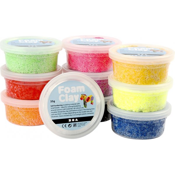 Foam Clay - gemischte Farben 10 x 35 g