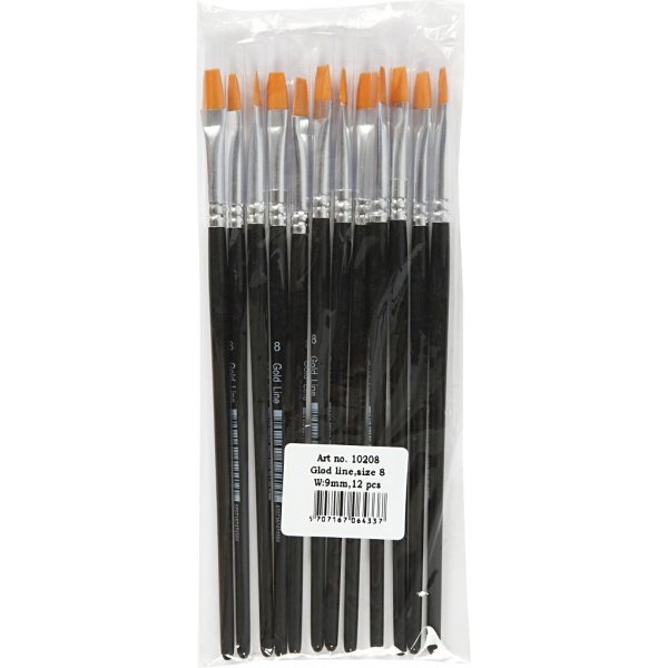 Gold Line Pinsel - Nr. 8 - Teller - 12 Stk