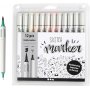 Skizzenmarker - Standardfarben - 12 Stk