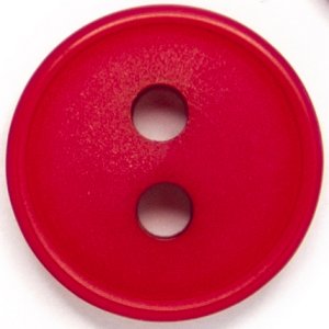 Knopf Rund 2-Loch 11 mm 8 Stück - Rot Knopf Rund 2-Loch 11 mm 8 Stück - Rot