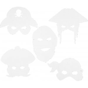 Piratenmasken - weiß - 16 Stk Piratenmasken - weiß - 16 Stk