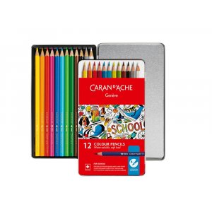 Schulset Caran d'Ache Wasserlösliche Buntstifte Metallic - 12 Farben Schulset Caran d'Ache Wasserlösliche Buntstifte Metallic - 12 Farben