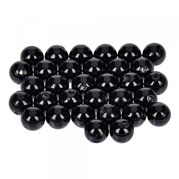 Wachsperlen  8 mm - schwarz 32er-Pack