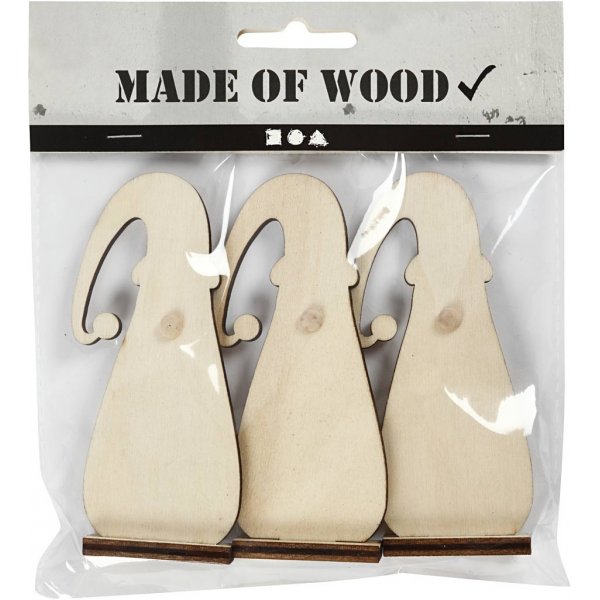 Weihnachtsmann aus Holz - 3 Stk Weihnachtsmann aus Holz - 3 Stk