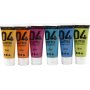 Schulfarbe - Acryl - Glitzer - Mischfarben - 6 x 20 ml