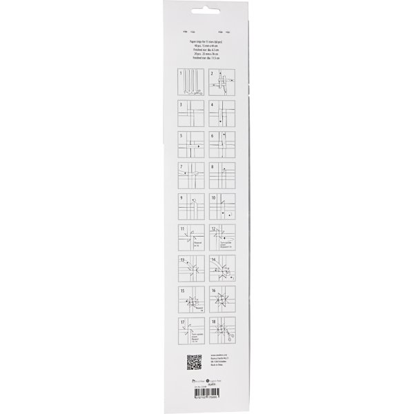 Sternstreifen - rot - wei - 6,5+11,5 cm - 60 Streifen