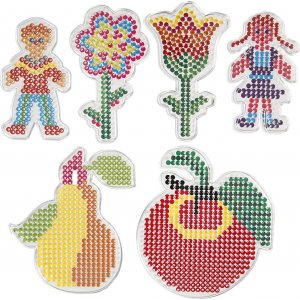 Perlenteller - Blume - Mädchen - Junge - Apfel und Birne - 6 Stk Perlenteller - Blume - Mädchen - Junge - Apfel und Birne - 6 Stk