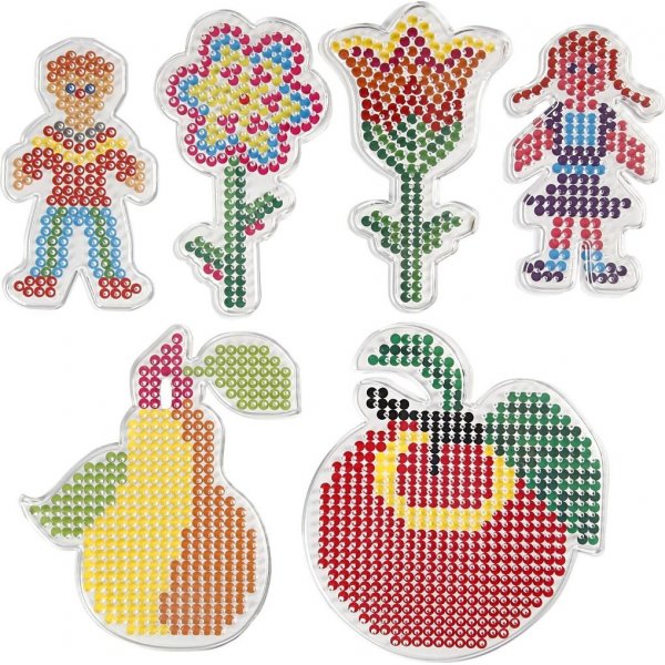 Perlenteller - Blume - Mdchen - Junge - Apfel und Birne - 6 Stk