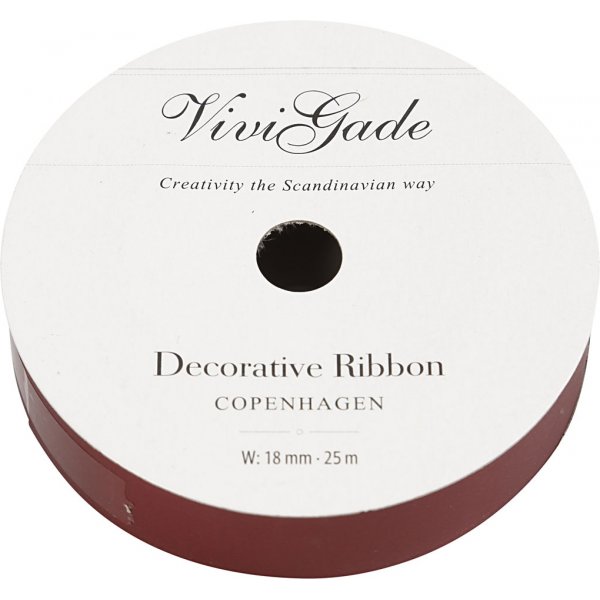 Geschenkband - Rot - Matt - 25 m