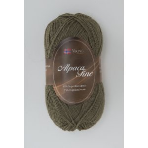 Wikingergarn Alpaka Fein 50g - Moosgrün (630) Wikingergarn Alpaka Fein 50g - Moosgrün (630)