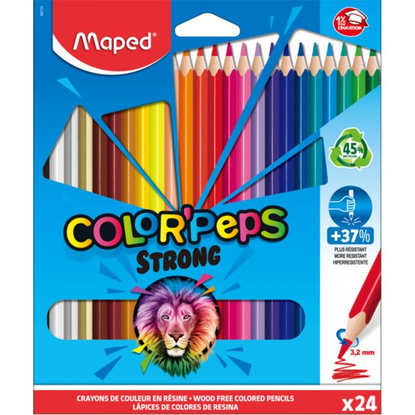Farbstiftset - Maped - Color'Peps Strong 24er-Pack