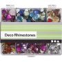 Strasssteine in Box - Blau - Rosa - Silber - Rund - Sterne - Herzen - 6+7+9+10+11+12+14+16 mm - 300 Stk