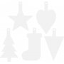 Pappfiguren - Weihnachtsdeko - wei - 5 x 20 Stk