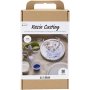 DIY Kit Kunstharzguss, rundes Tablett mit Marmorierung