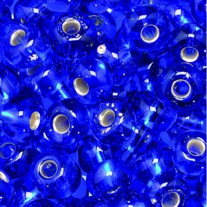 Rocailleperlen ø 5,5 mm - blau 17 g versilbert Rocailleperlen ø 5,5 mm - blau 17 g versilbert