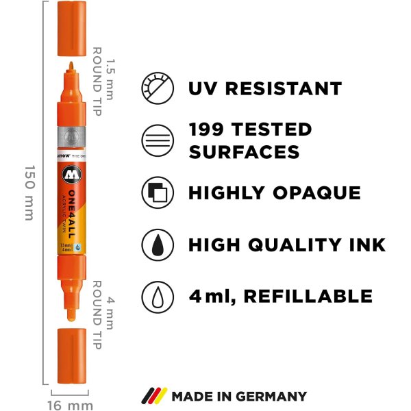 Acrylmarker One4All Twin 1,5 + 4 mm