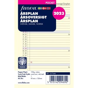 Nachfüllung für System Calendar Pocket 2023 - Jahresplan Nachfüllung für System Calendar Pocket 2023 - Jahresplan