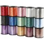 Geschenkkordel - gemischte Farben - glnzend - 15 x 50 m