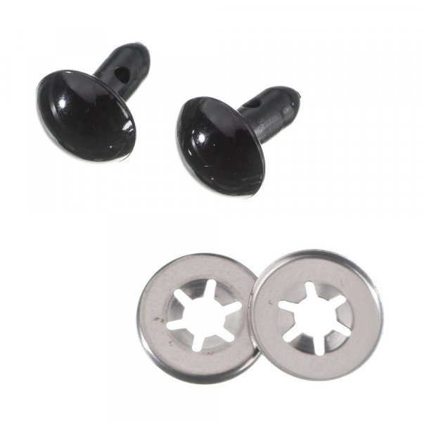 Schutzbrille aus schwarzem Kunststoff - 2er-Pack