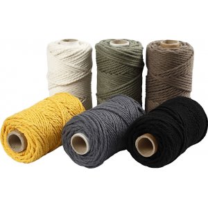 Makrameegarn - gemischte Farben - Ø4 mm - 55 m Makrameegarn - gemischte Farben - Ø4 mm - 55 m