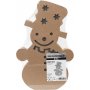 Pappfigur mit eingebautem Licht - Schneemann - 5 cm