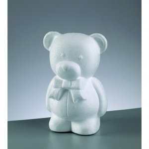 Styroporform 20 cm - Bär mit Schleife Styroporform 20 cm - Bär mit Schleife