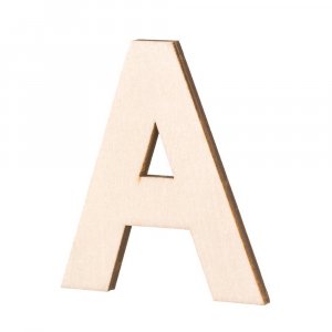 Unbehandelte Holzbuchstaben - 80x5 mm Unbehandelte Holzbuchstaben - 80x5 mm