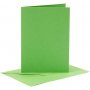 Karten und Umschlge - grn 10,5 x 15 cm - 6 Sets