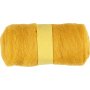 Kardierte Wolle - gelb - 100 g