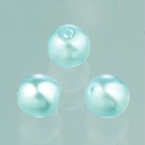 Glasperlen Wachs Glanz 6 mm - Hellblau 40 Stk. Glasperlen Wachs Glanz 6 mm - Hellblau 40 Stk.