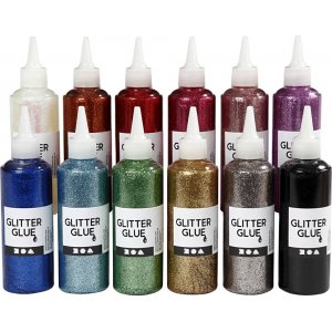 Glitzerkleber - gemischte Farben - 12 x 118 ml Glitzerkleber - gemischte Farben - 12 x 118 ml