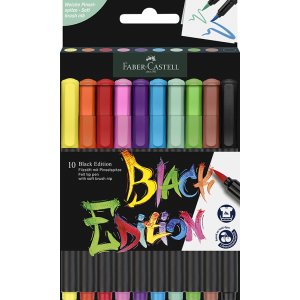 Buntstiftset - Faber-Castell - Redline Pinselstifte - Black Edition-Set Buntstiftset - Faber-Castell - Redline Pinselstifte - Black Edition-Set