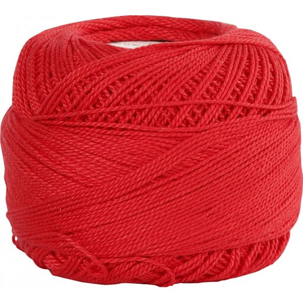 Mercerisiertes Baumwollgarn - rot - 20 g