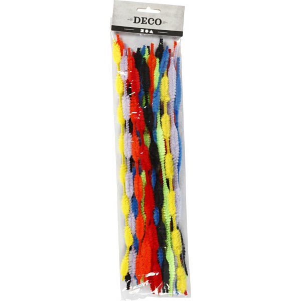 Pfeifenreiniger - gemischte Farben - geformt - 28 Stk