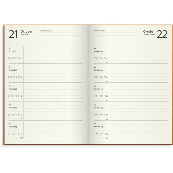 Tagebuch zum 5. Jahrestag - Kunstleder in Cognac