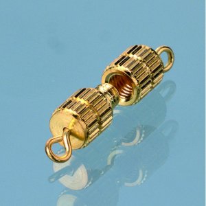 Kettenverschluss 10 mm - vergoldet 50 Stk. Zylinder Kettenverschluss 10 mm - vergoldet 50 Stk. Zylinder