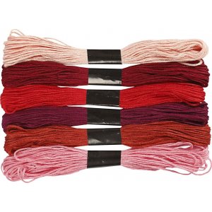 Harmony-Stickgarn - rote Harmonie - 6 Bündel Harmony-Stickgarn - rote Harmonie - 6 Bündel