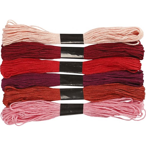 Harmony-Stickgarn - rote Harmonie - 6 Bndel