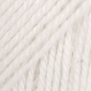 DROPS Flora Uni Color Garn - 50 g - Weiß (02) DROPS Flora Uni Color Garn - 50 g - Weiß (02)