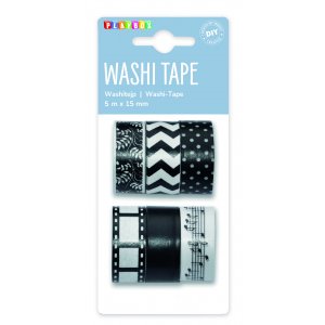 Washitape 6er-Pack schwarz Washitape 6er-Pack schwarz