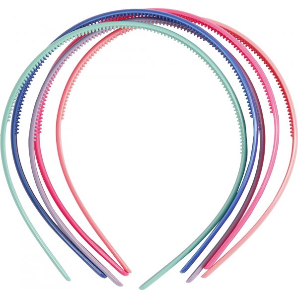 Diadem - 8 mm - gemischte Farben - 5 Stk